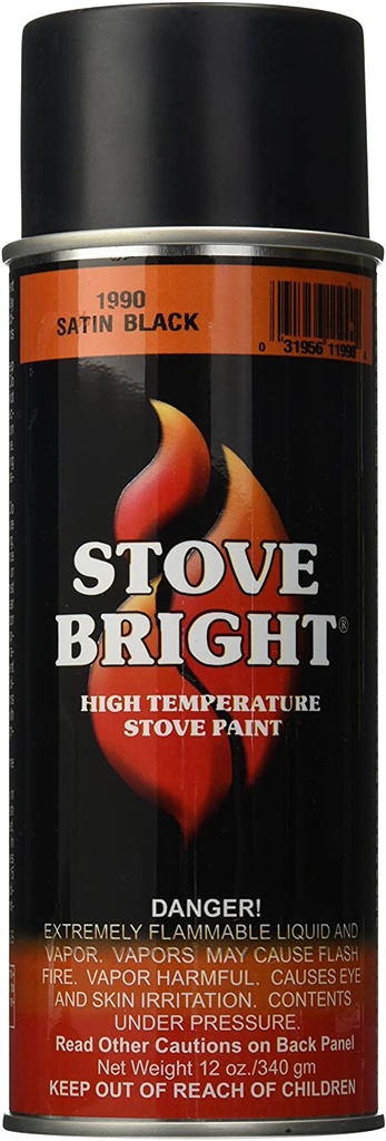 Vernice spray nera per alte temperature Stovebrigth